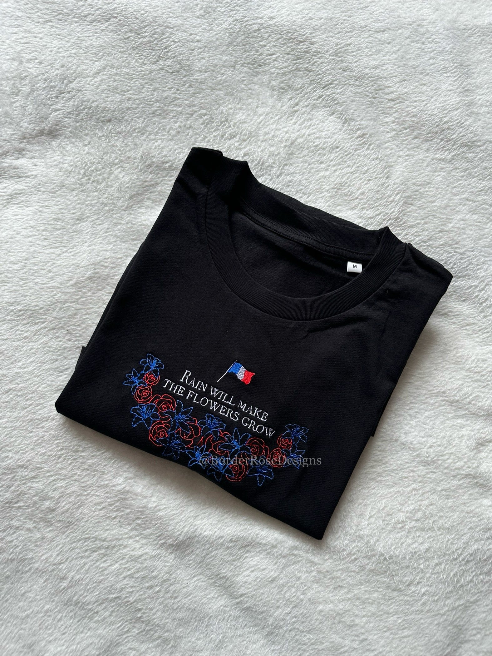 Rain Will Make The Flowers Grow Les Misérables Unisex Embroidered T Shirt