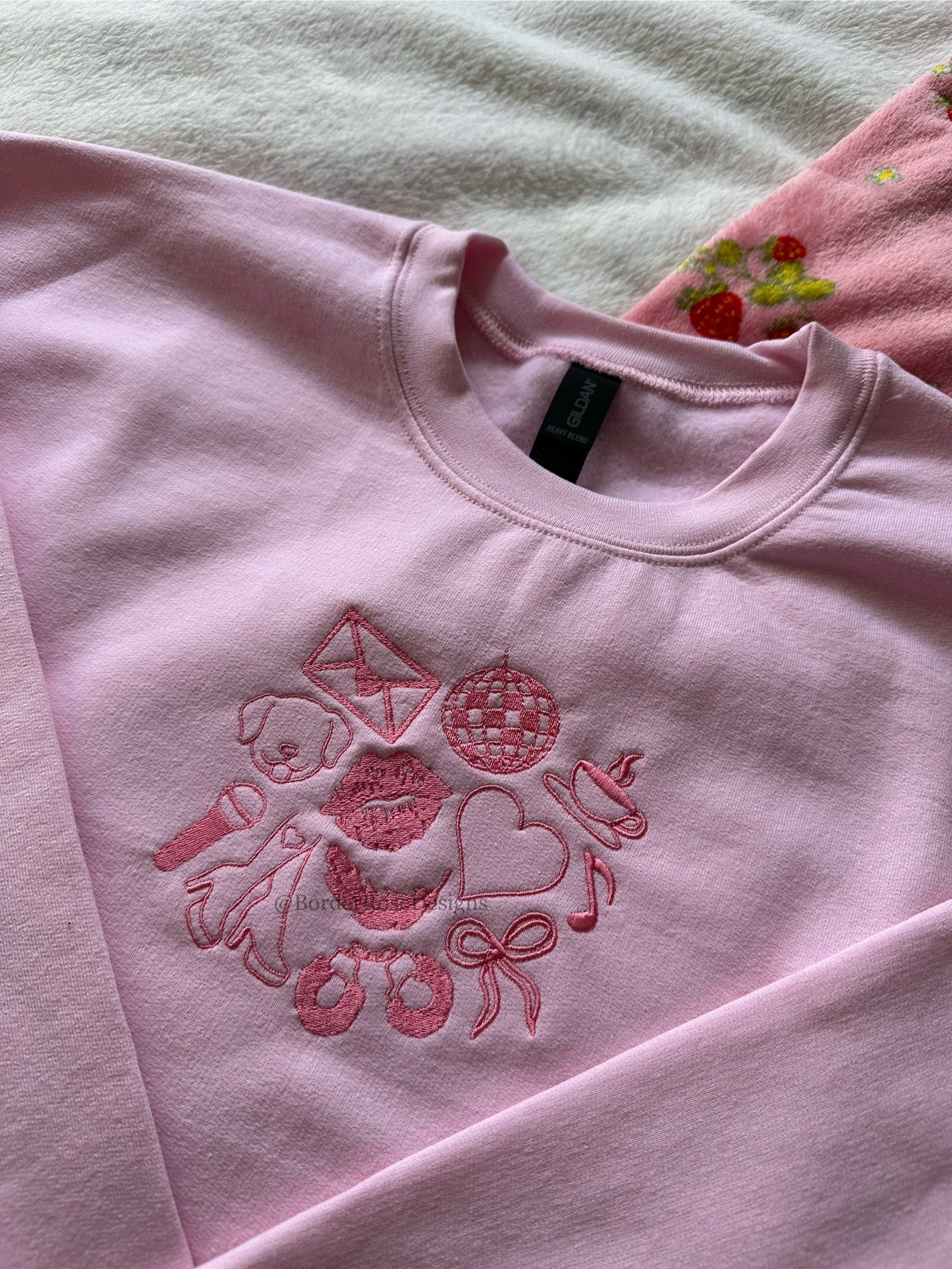 Sabrina Carpenter Inspired Unisex Embroidered Sweatshirt
