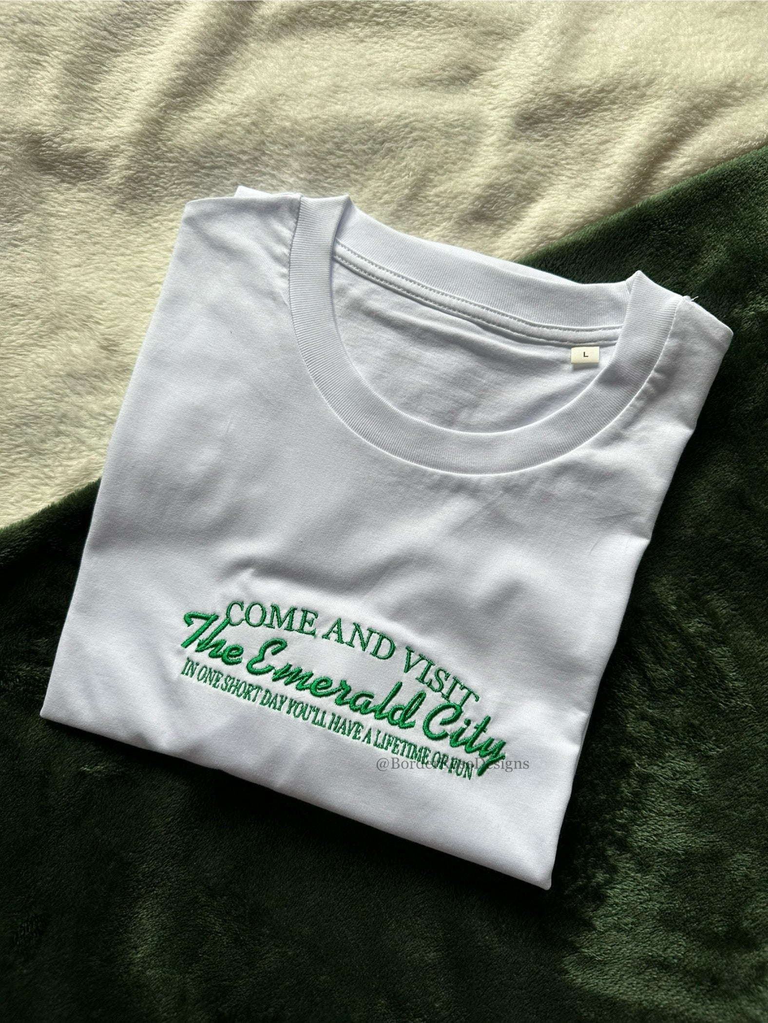 Visit The Emerald City Wicked Unisex Embroidered T Shirt