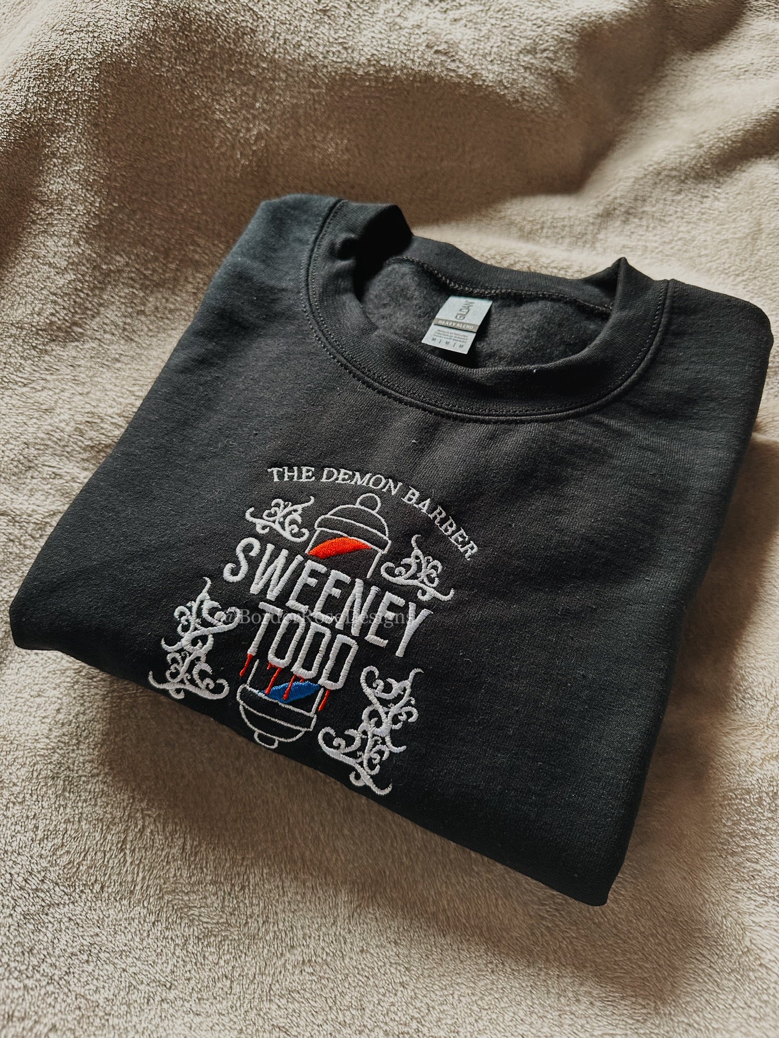 Sweeney Todd Demon Barber Unisex Embroidered Sweatshirt