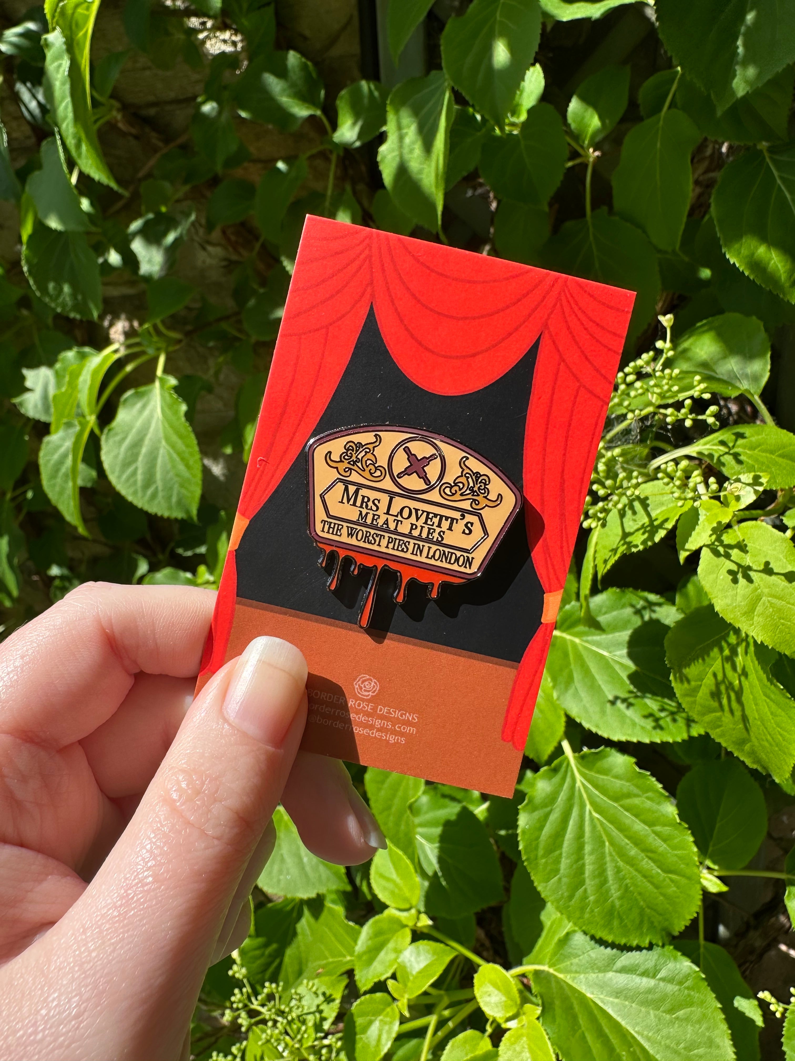 Mrs Lovett's Meat Pies Sweeney Todd Enamel Pin Badge