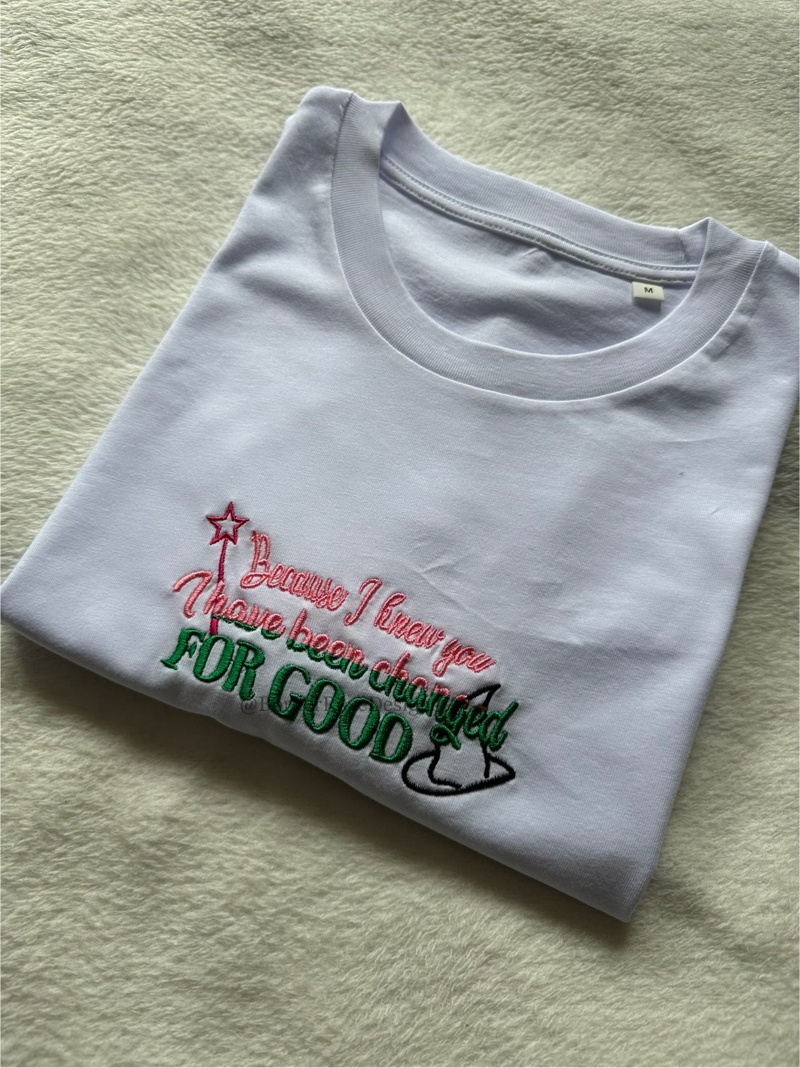 For Good Wicked  Unisex Embroidered T Shirt