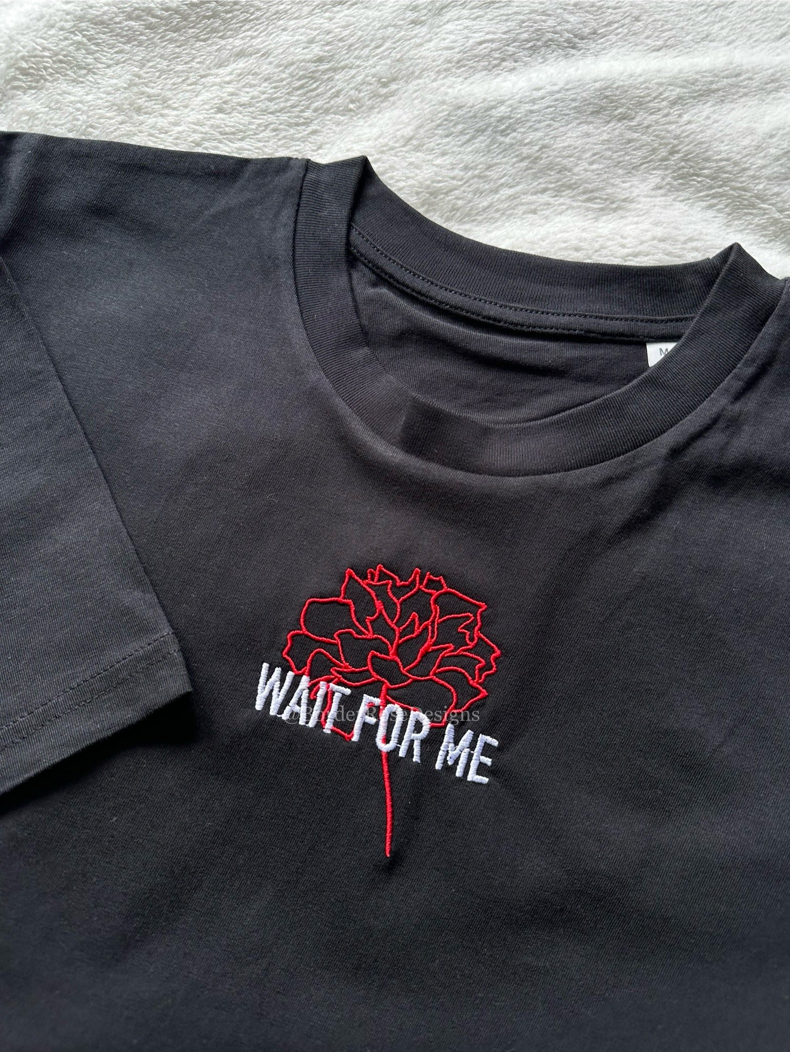 Wait For Me Hadestown Unisex Embroidered T Shirt