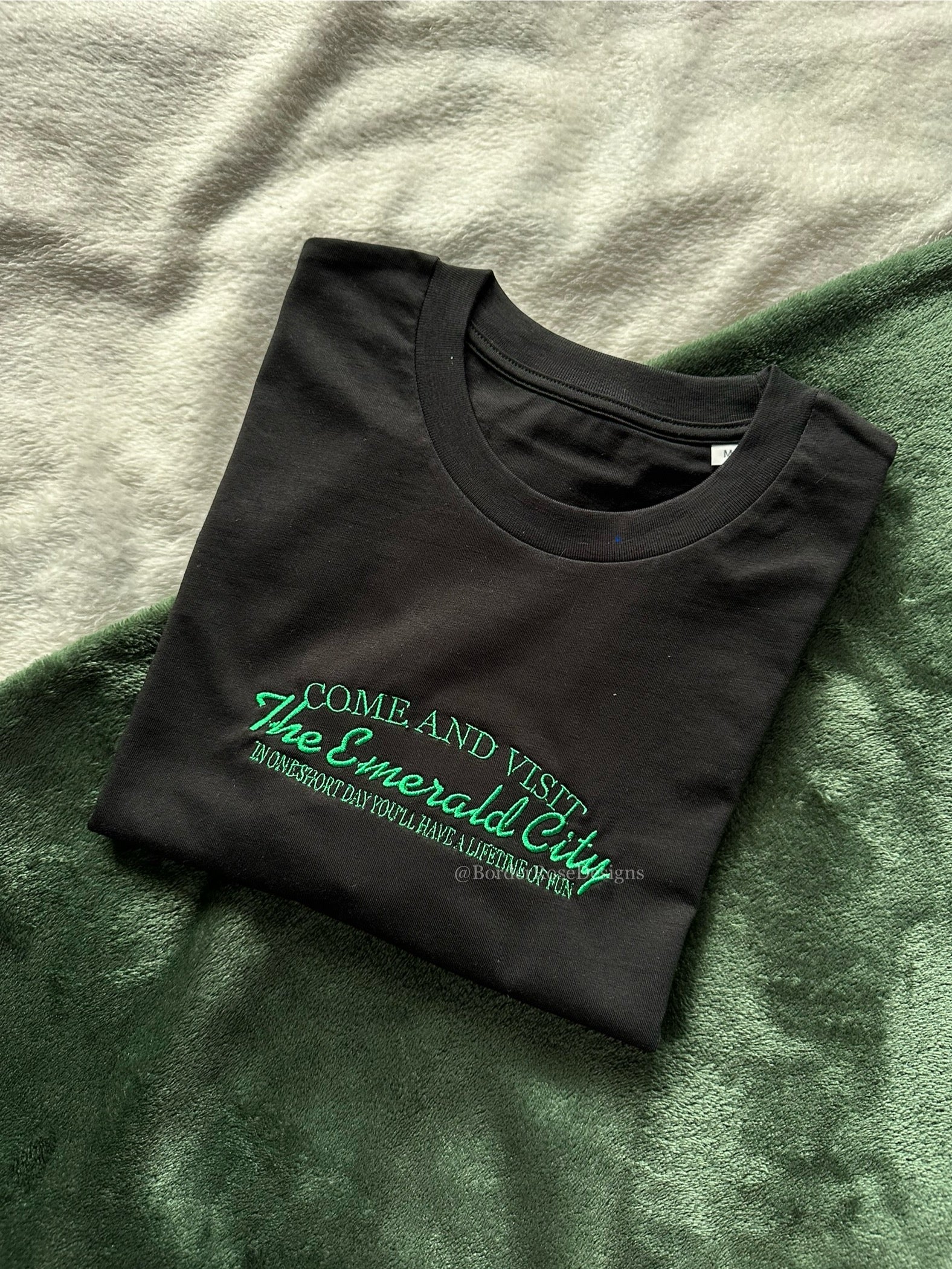 Visit The Emerald City Wicked Unisex Embroidered T Shirt