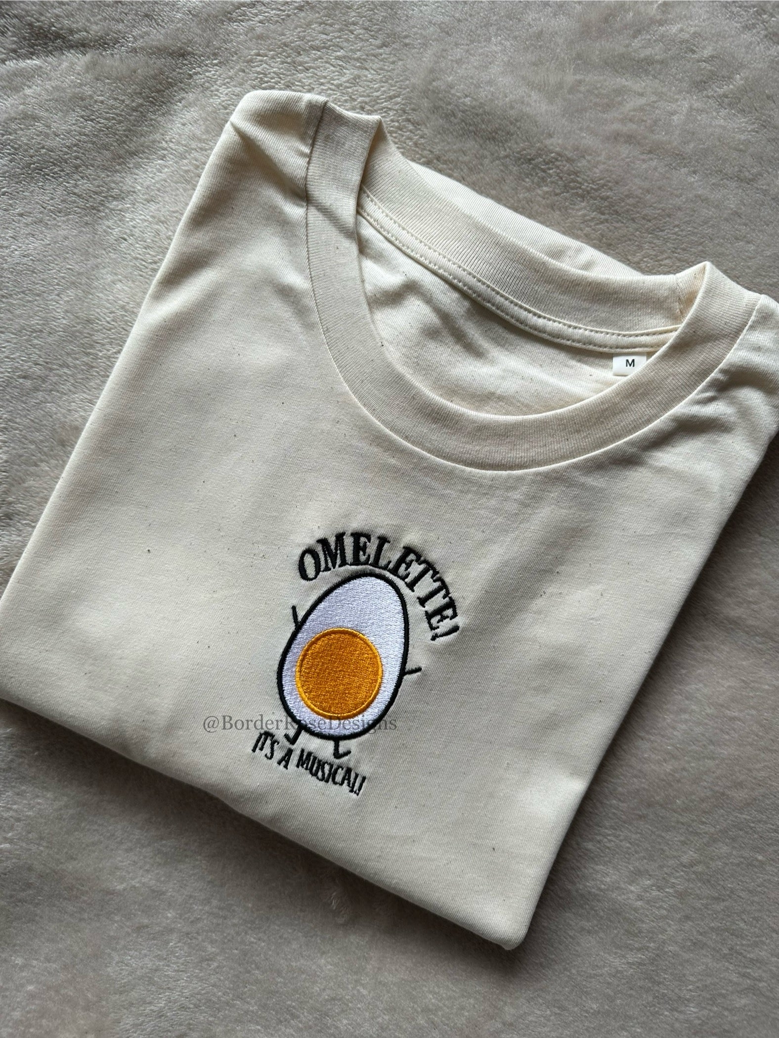 Omelette! The Musical Something Rotten Unisex Embroidered T Shirt