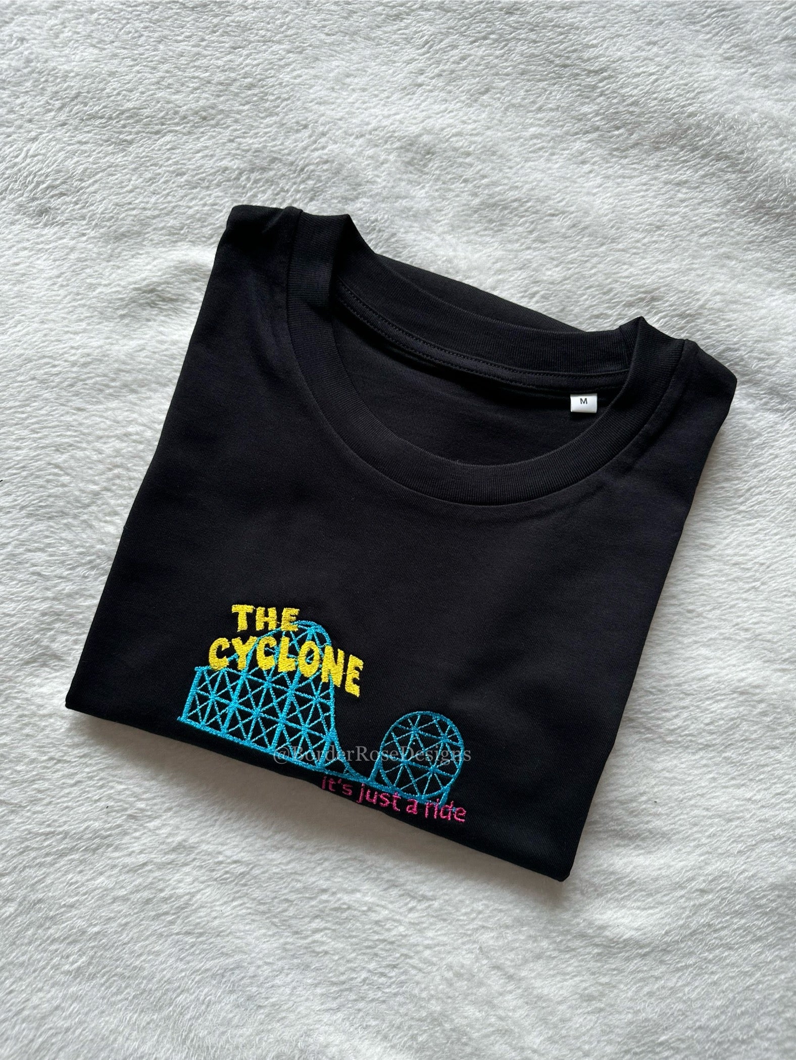 It's Just A Ride Ride The Cyclone Unisex Embroidered T Shirt