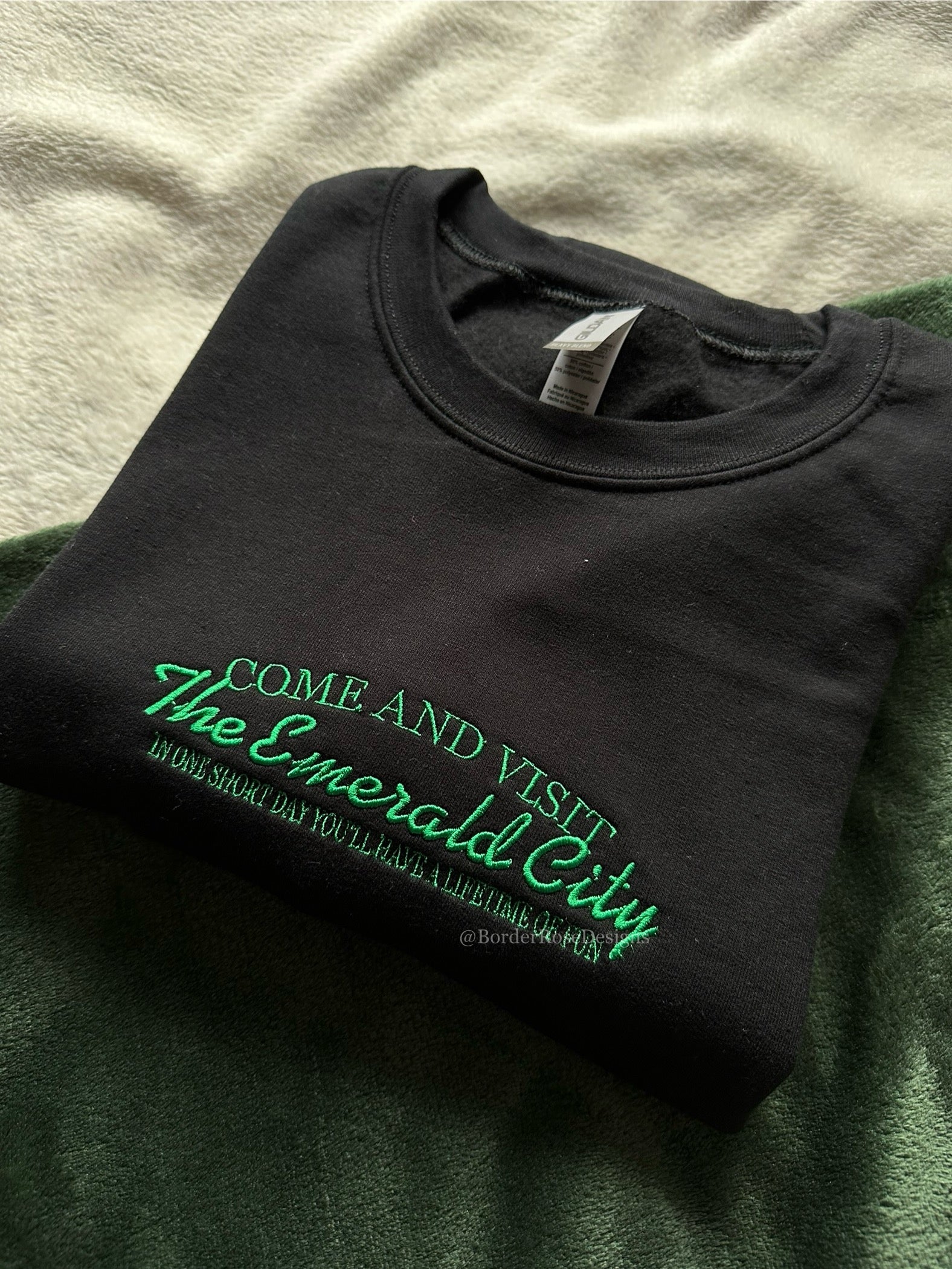 Visit The Emerald City Wicked Embroidered Sweatshirt