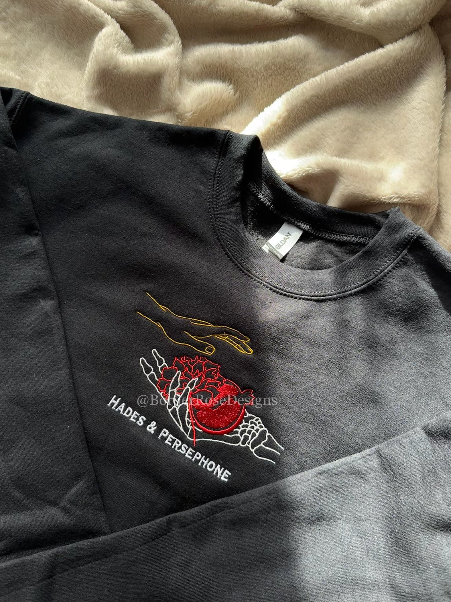 Hades & Persephone Hadestown Unisex Embroidered Sweatshirt