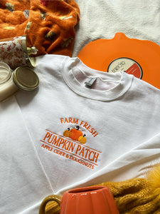 Farm Fresh Pumpkin Patch Unisex Embroidered Sweatshirt