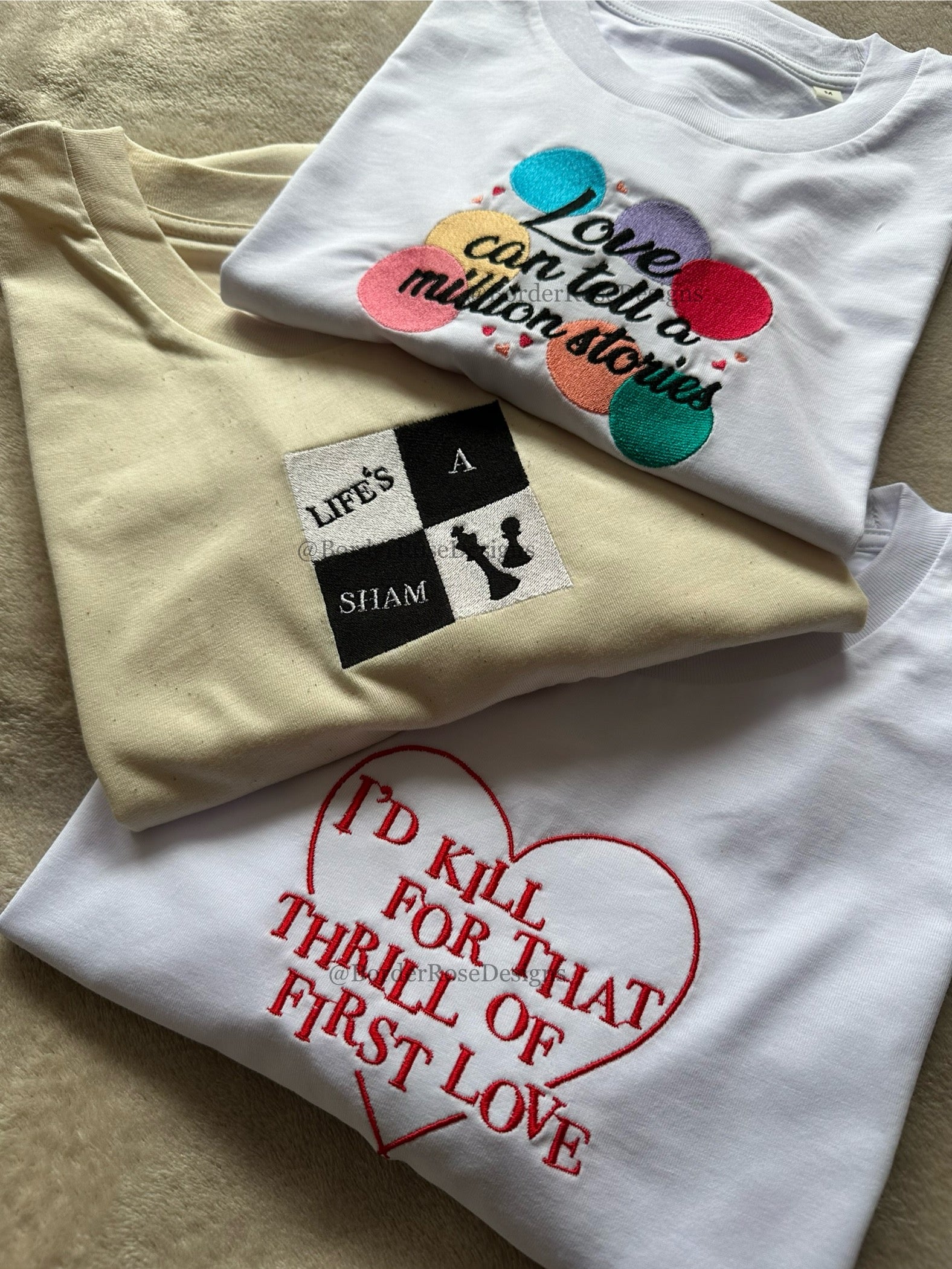 Life's A Sham Falsettos Unisex Embroidered T Shirt