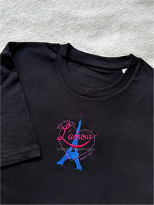 L'Amour Moulin Rouge Unisex Embroidered T Shirt