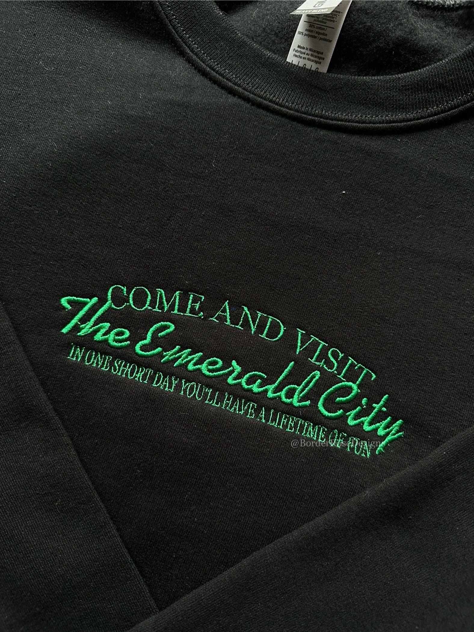 Visit The Emerald City Wicked Embroidered Sweatshirt
