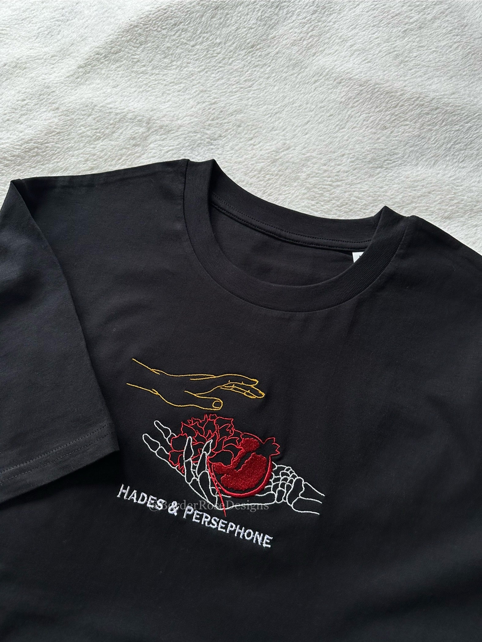 Hades & Persephone Hadestown Unisex Embroidered T Shirt