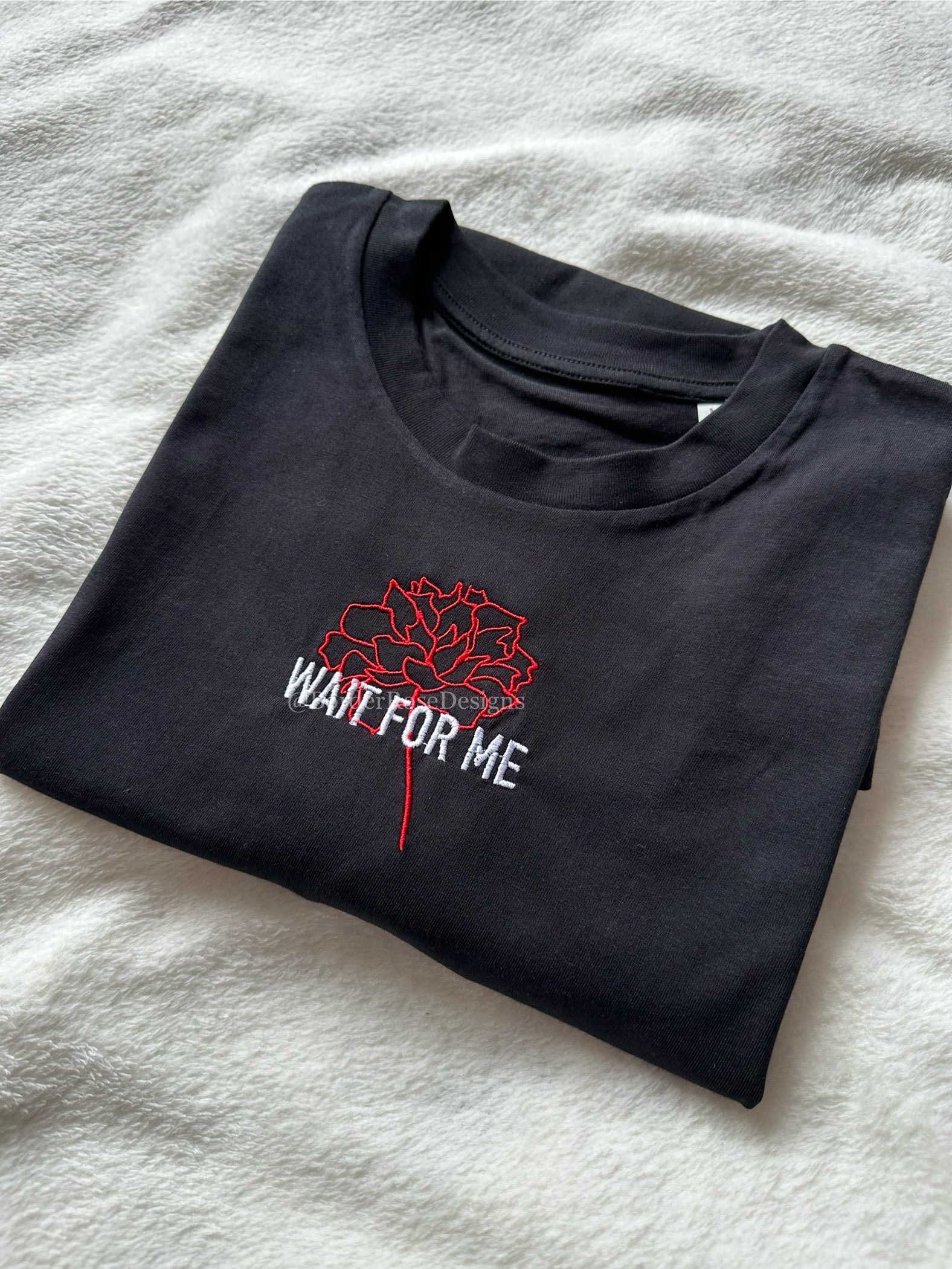 Wait For Me Hadestown Unisex Embroidered T Shirt