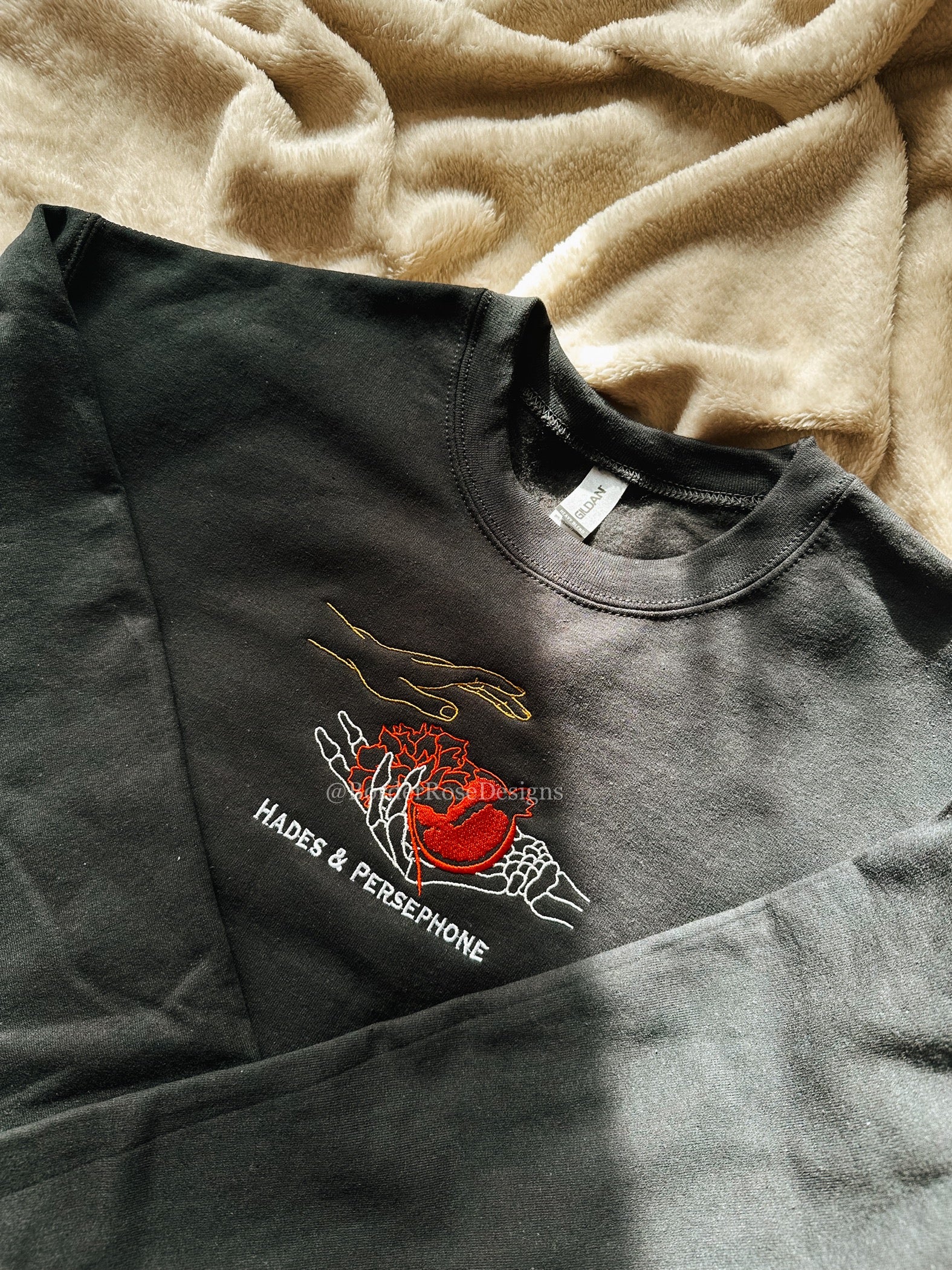 Hades & Persephone Hadestown Unisex Embroidered Sweatshirt