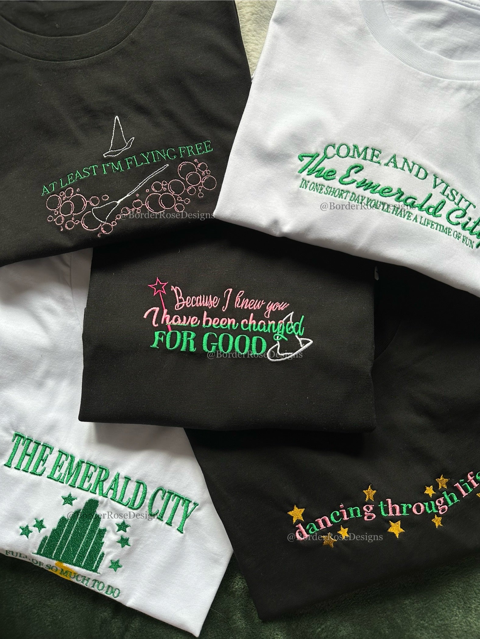 Dancing Through Life Wicked Unisex Embroidered T Shirt