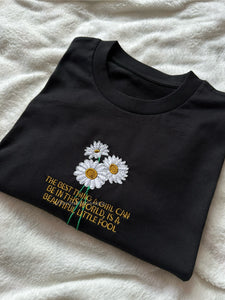 Beautiful Fool Daisy The Great Gatsby Unisex Embroidered T Shirt