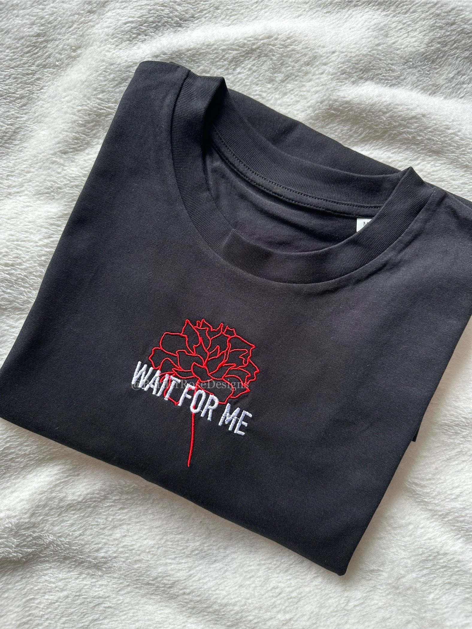 Wait For Me Hadestown Unisex Embroidered T Shirt