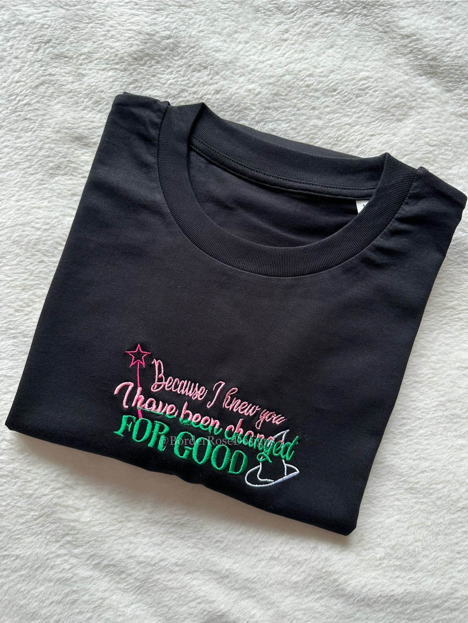 For Good Wicked  Unisex Embroidered T Shirt
