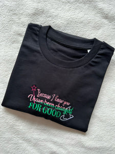 For Good Wicked  Unisex Embroidered T Shirt