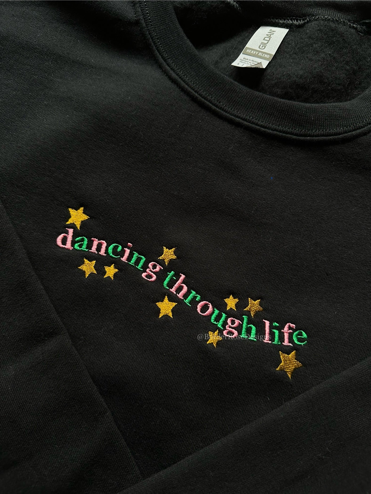 Dancing Through Life Wicked Embroidered Sweatshirt