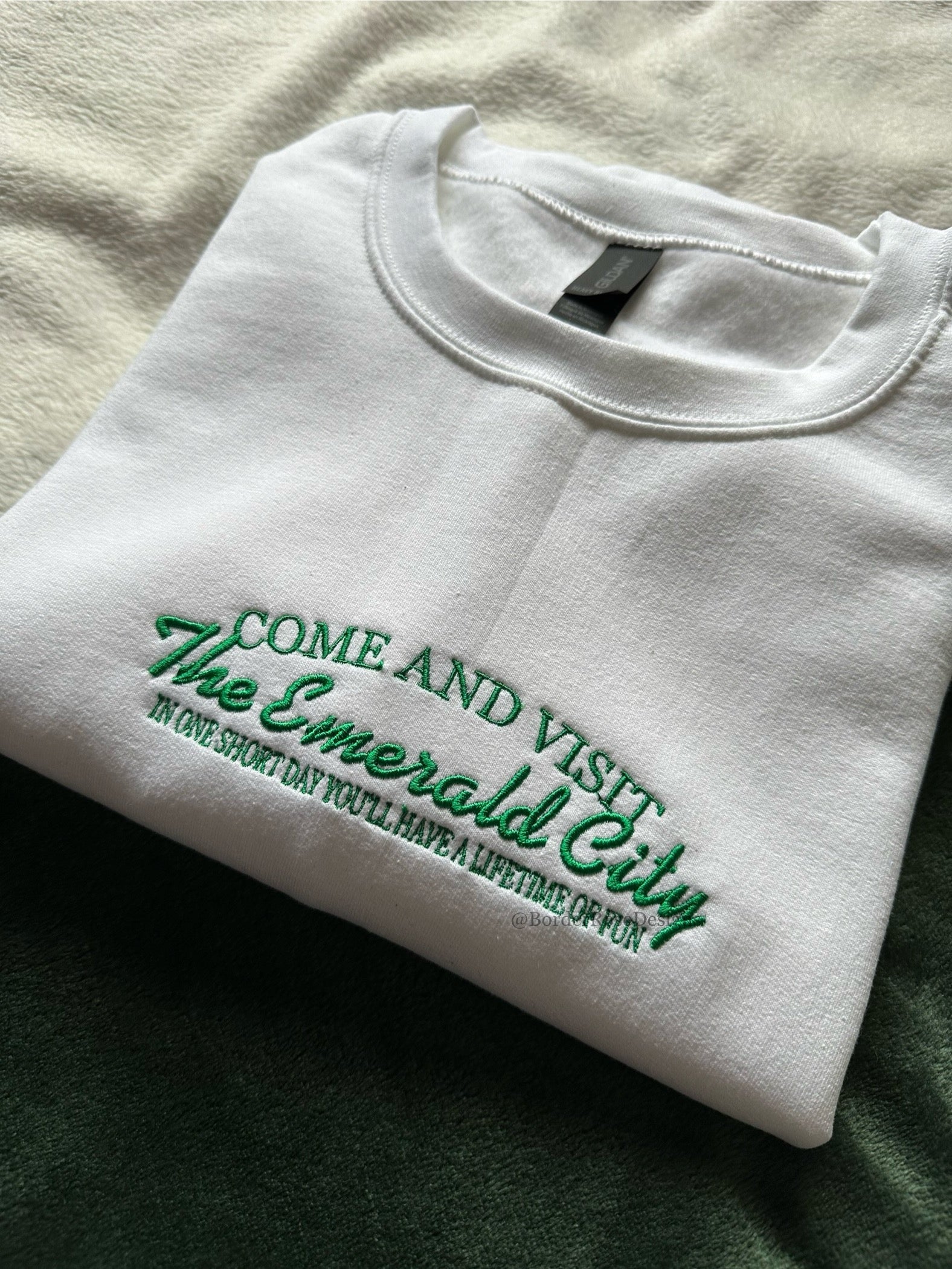 Visit The Emerald City Wicked Embroidered Sweatshirt