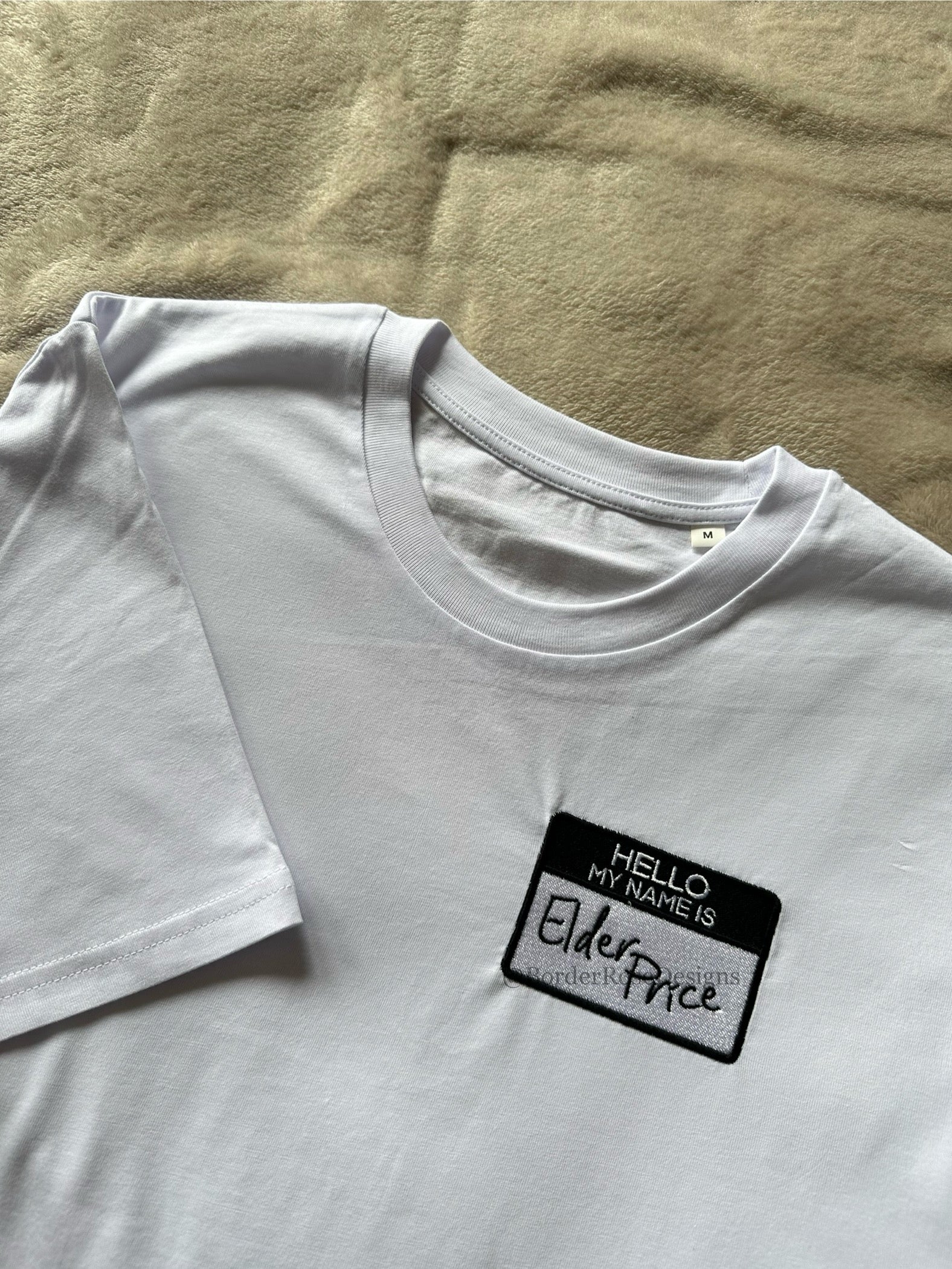 Hello Elder Price Book of Mormon Musical Unisex Embroidered T Shirt