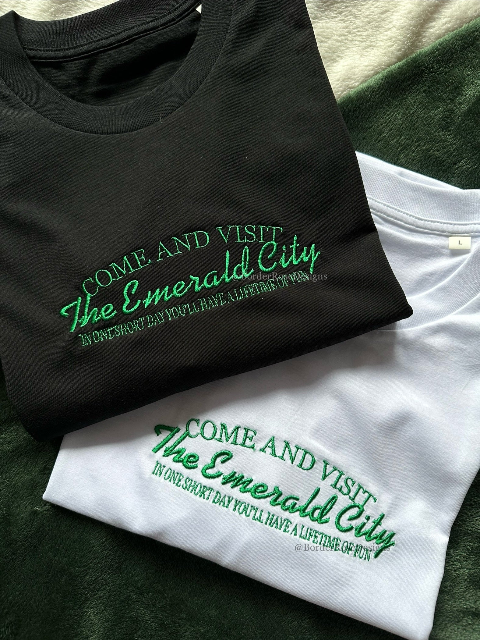 Visit The Emerald City Wicked Unisex Embroidered T Shirt