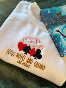 Lotus Hotel and Casino Unisex Embroidered Sweatshirt