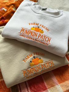 Farm Fresh Pumpkin Patch Unisex Embroidered Sweatshirt