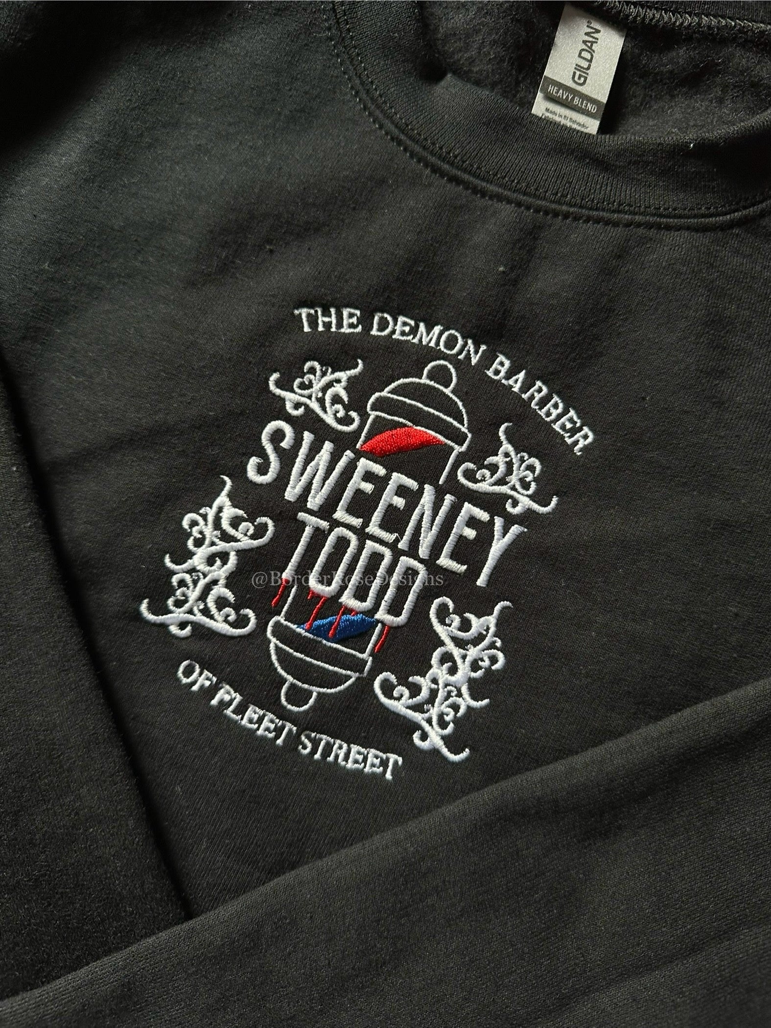 Sweeney Todd Demon Barber Unisex Embroidered Sweatshirt