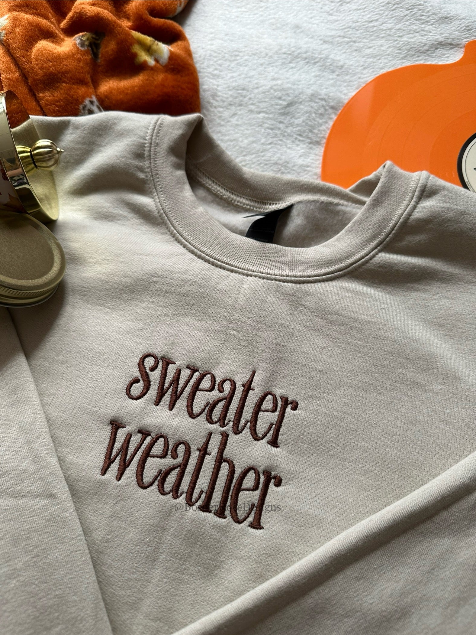 Sweater Weather Unisex Embroidered Sweatshirt