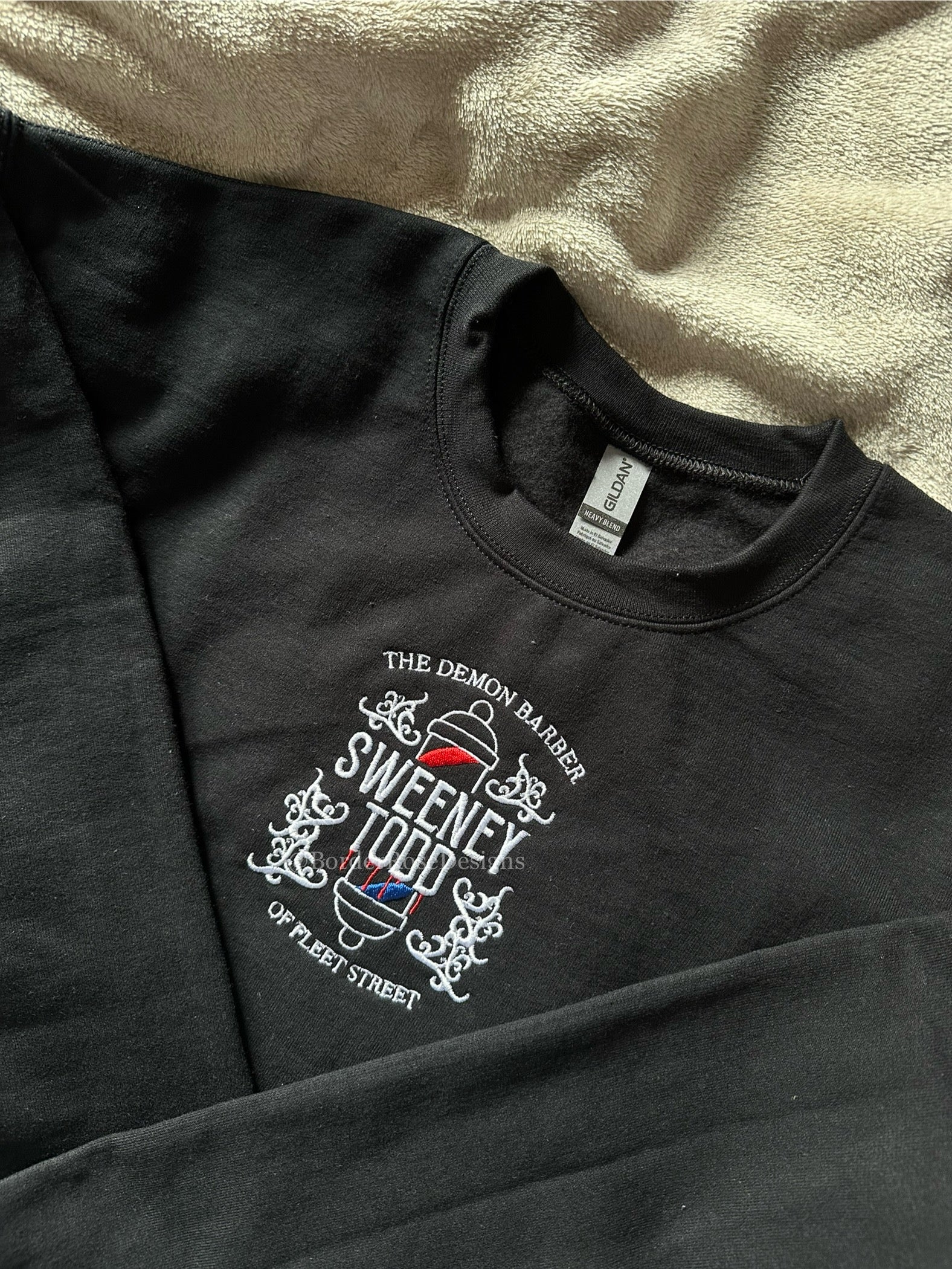 Sweeney Todd Demon Barber Unisex Embroidered Sweatshirt