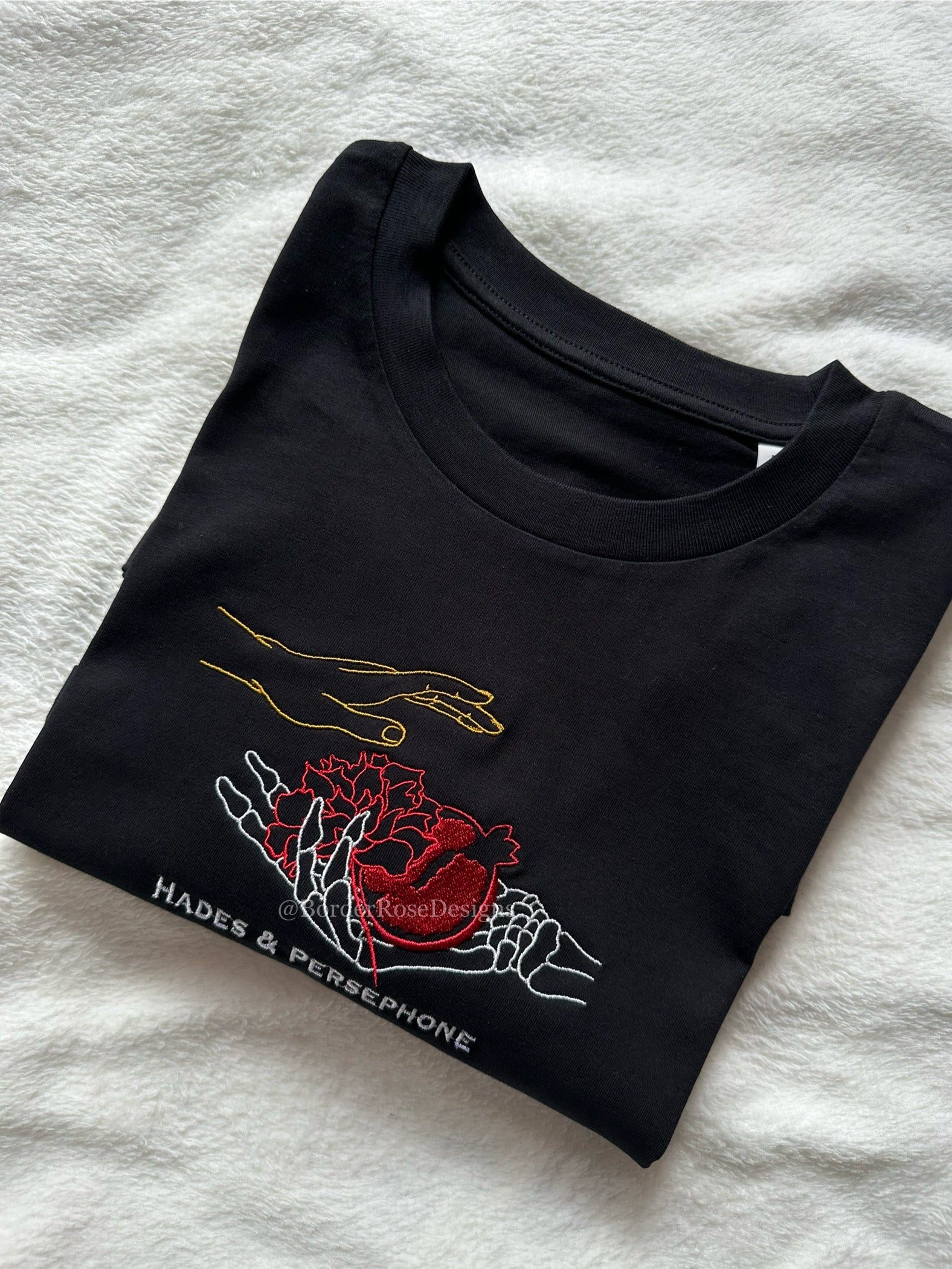 Hades & Persephone Hadestown Unisex Embroidered T Shirt