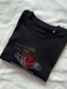 Hades & Persephone Hadestown Unisex Embroidered T Shirt