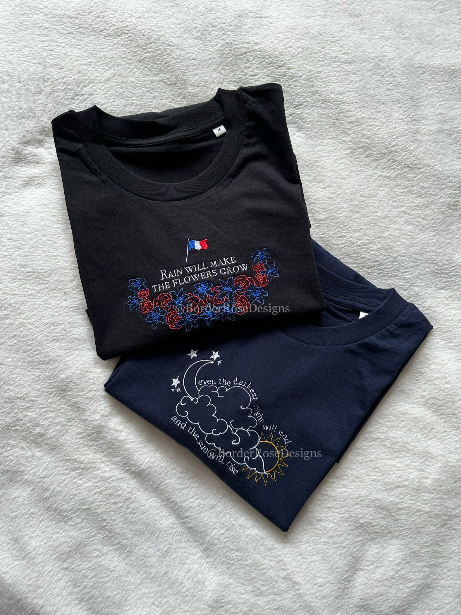 Rain Will Make The Flowers Grow Les Misérables Unisex Embroidered T Shirt