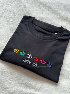 We're Six SIX Unisex Embroidered T Shirt