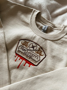 Mrs Lovett's Meat Pies Sweeney Todd Unisex Embroidered Sweatshirt