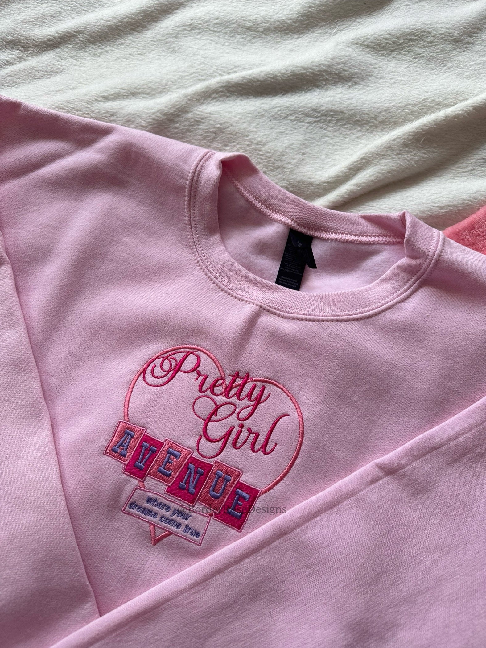 Pretty Girl Avenue House Tour Sabrina Carpenter Inspired Unisex Embroidered Sweatshirt