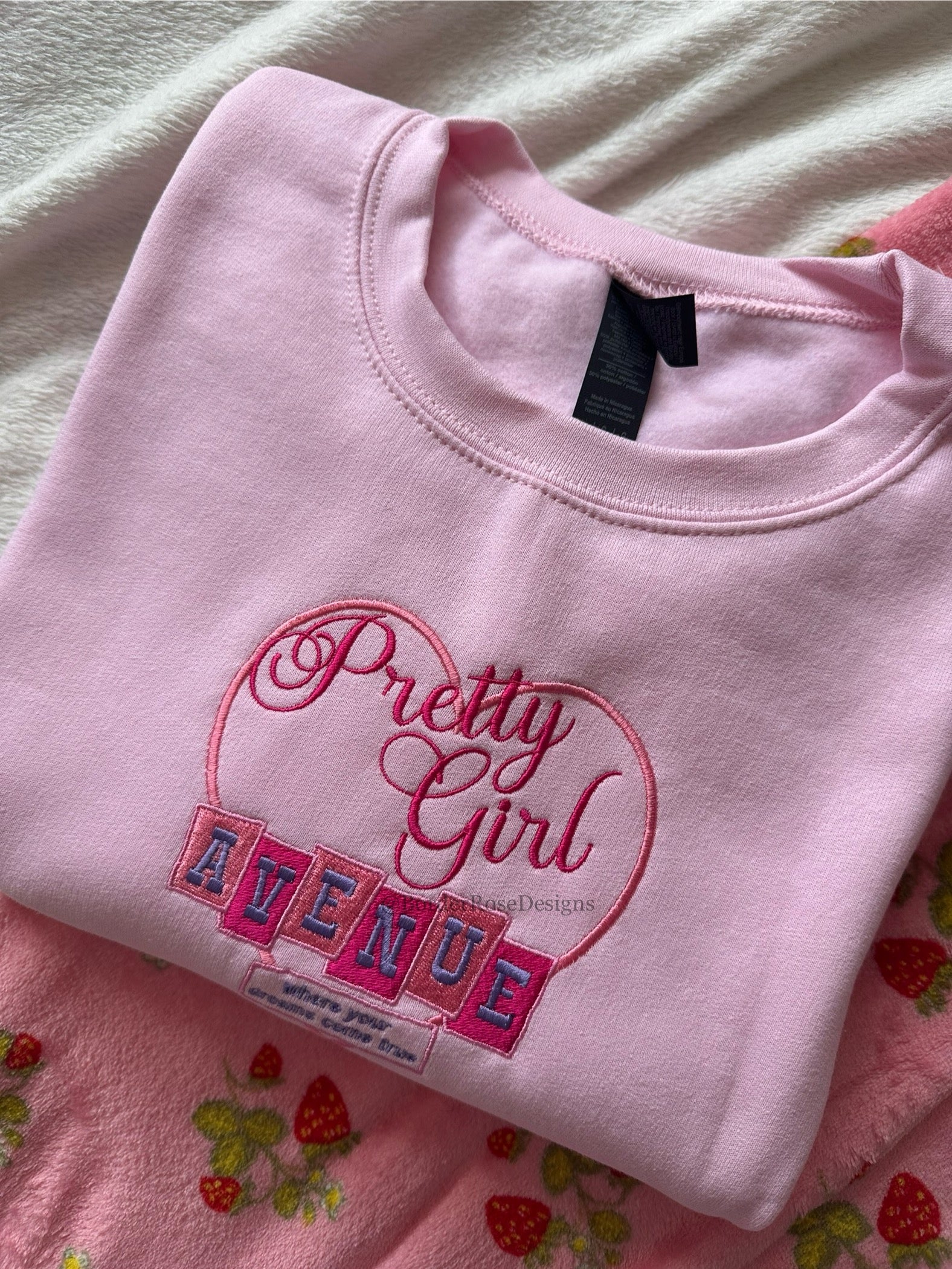 Pretty Girl Avenue House Tour Sabrina Carpenter Inspired Unisex Embroidered Sweatshirt