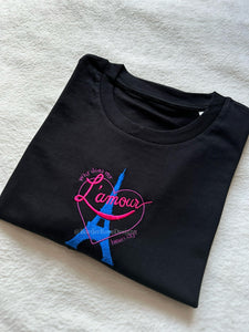 L'Amour Moulin Rouge Unisex Embroidered T Shirt