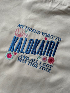 Kalokairi Souvenir Embroidered Tote Bag
