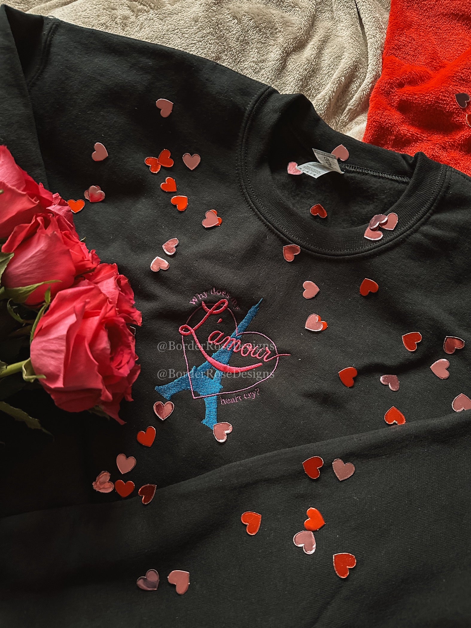 L'Amour Moulin Rouge Unisex Embroidered Sweatshirt