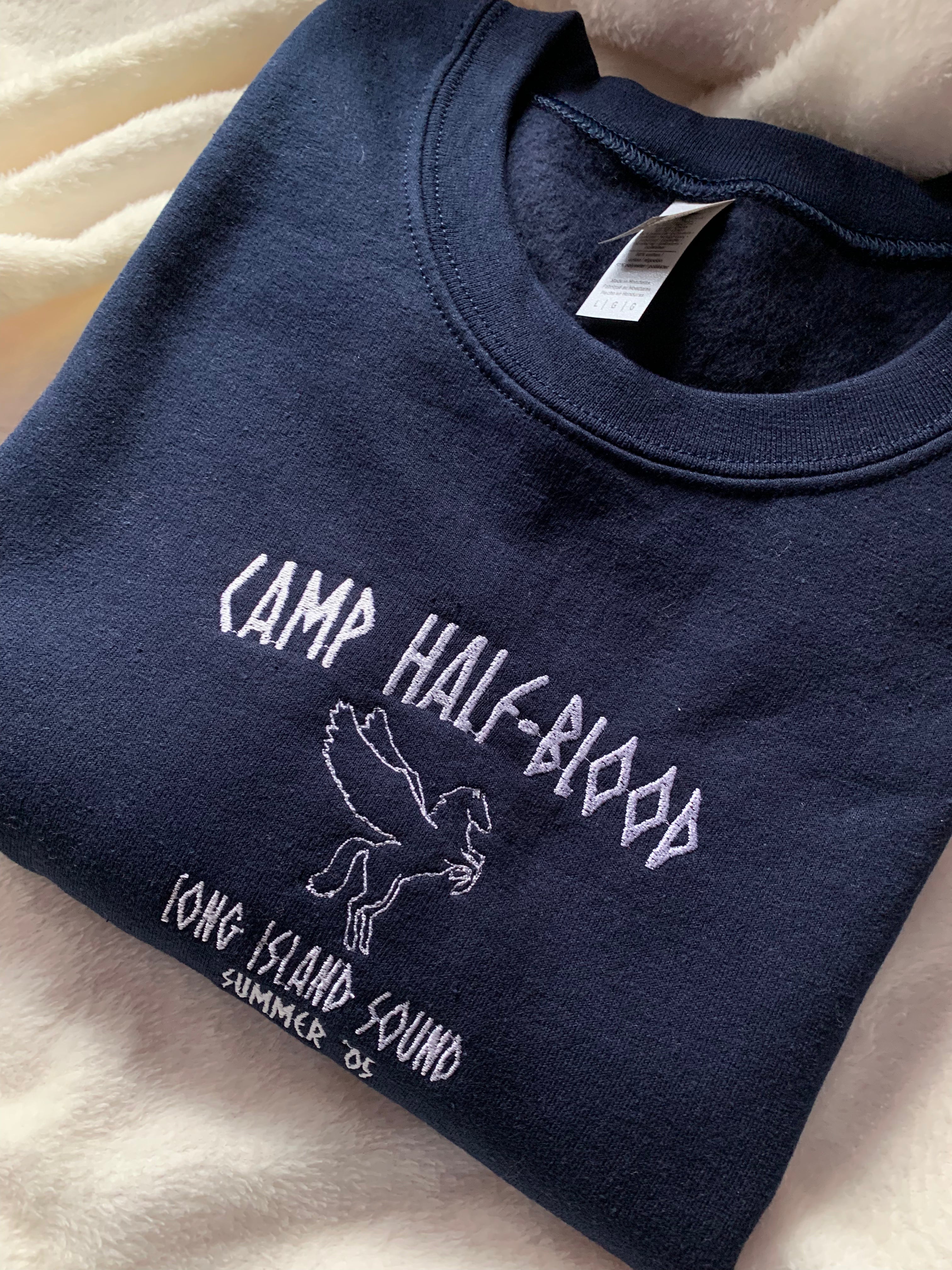 Camp Half Blood Unisex Embroidered Sweatshirt borderrosedesigns